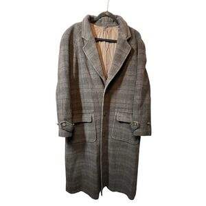 Vintage Example by Missoni Wool Blend Plaid Overcoat‎ Made in Italy